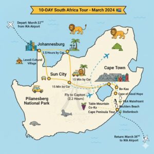 تور ۱۰ روزه آفریقای جنوبی